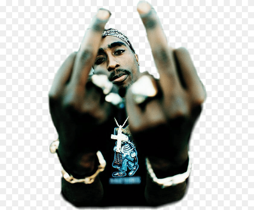 Tupac Poster Middle Finger, Accessories, Hand, Person, Body Part Sticker PNG