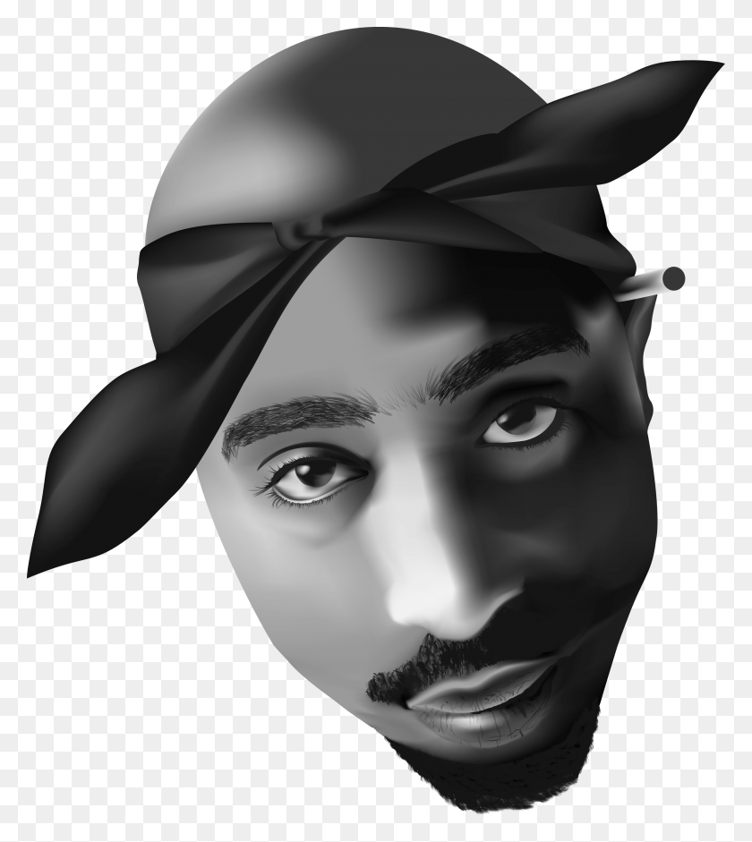 3013x3406 Tupac Whitney 2pac Vector, Face, Person, Human HD PNG Download