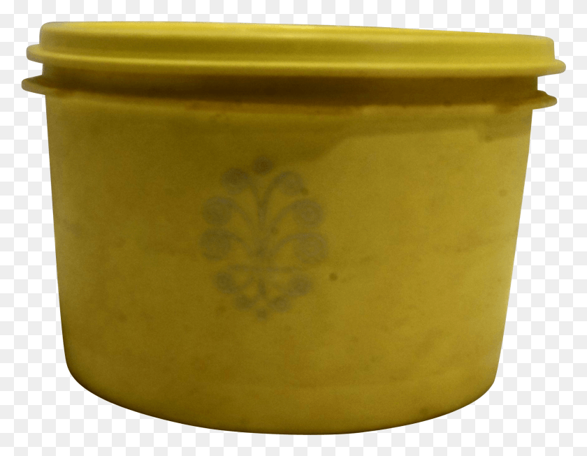 1748x1331 Tupperware Servalier Canister Daffodil Yellow 1298 13 Earthenware, Bowl, Milk, Beverage HD PNG Download