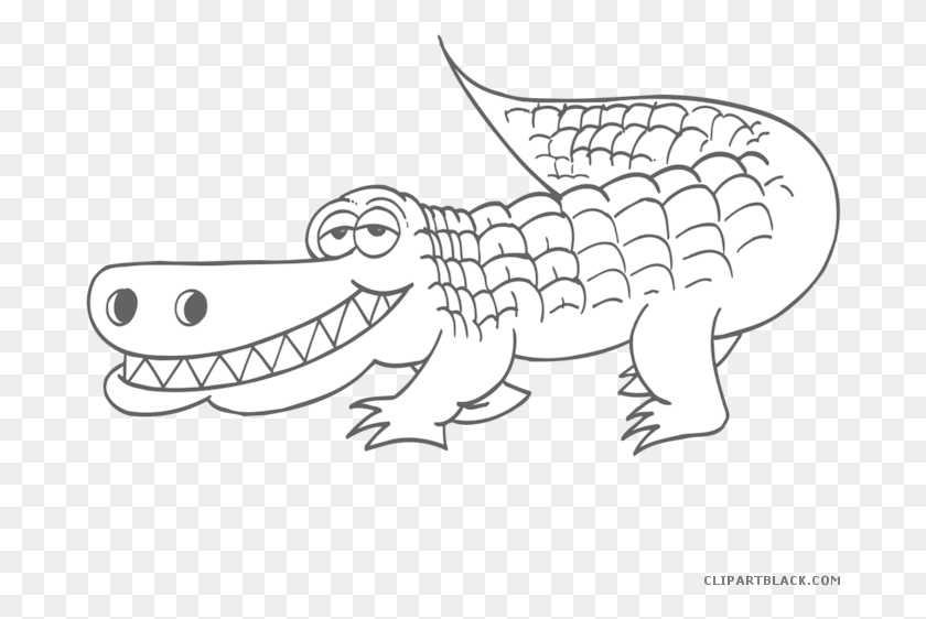 686x502 Turkey Aligator Jpg Royalty Free Crocodile Clipart Black And White, Reptile, Animal, Alligator HD PNG Download