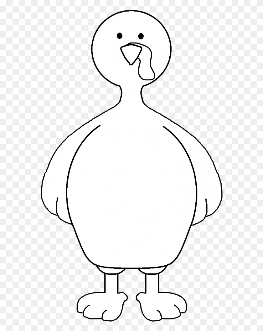 582x998 Turkey Black And White Turkey Free Turkey Clipart Black And White, Penguin, Bird, Animal HD PNG Download