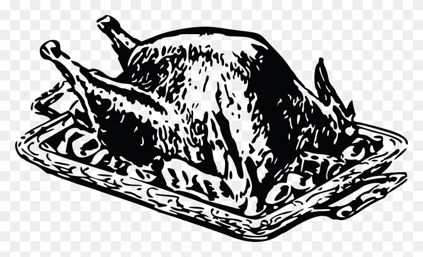 4000x2317 Turkey Clip Art Black And White Free, Anthracite, Coal, Food HD PNG Download
