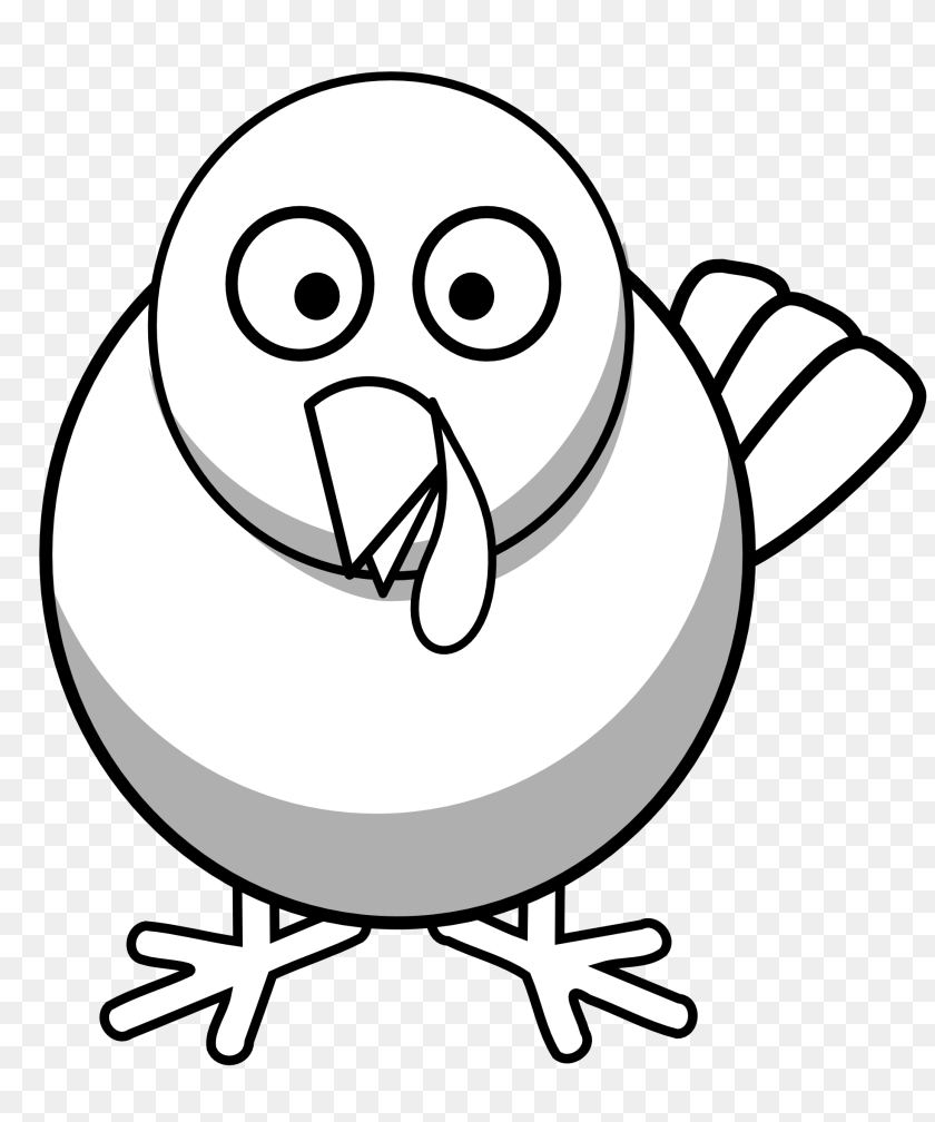 Turkey Clipart Black And White, Animal, Beak, Bird Sticker PNG