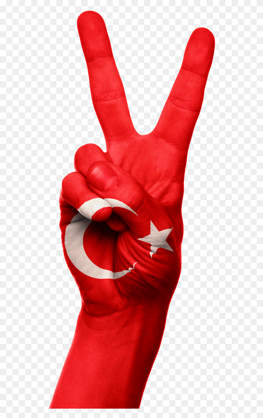 537x1277 Turkey Flag Hand, Finger, Person, Human HD PNG Download