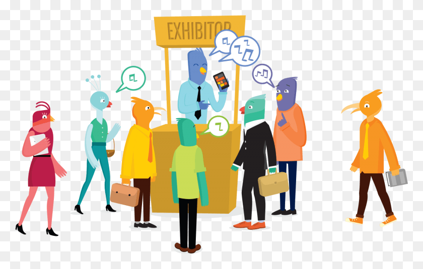 1430x872 Turn Exhibitors Sponsors And Speakers Into Vibrant Cartoon, Person, Human, People HD PNG Download