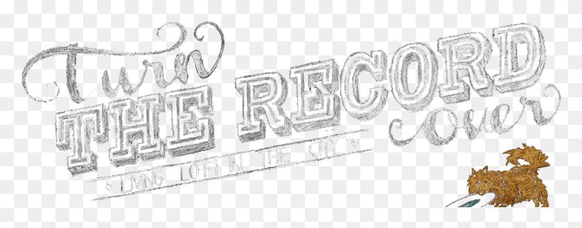 1141x394 Turn The Record Over Sketch, Text, Word, Label HD PNG Download