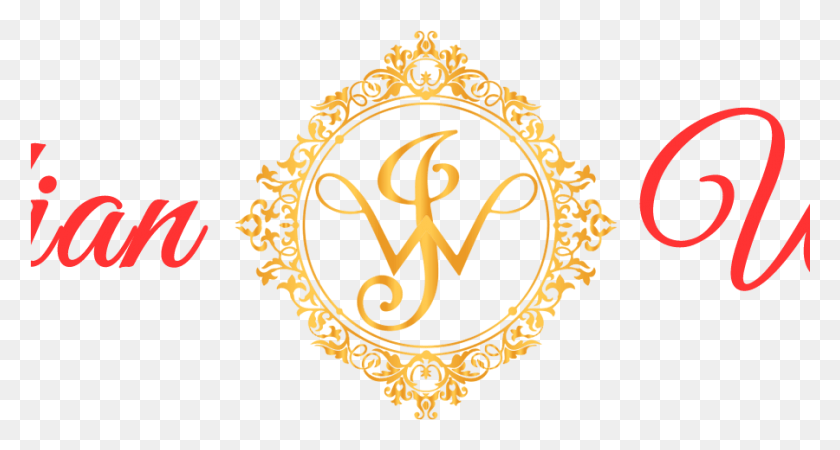 900x451 Turn Your Dream Wedding Into A Reality With Indian Wedding Logo Design, Text, Gold, Symbol HD PNG Download