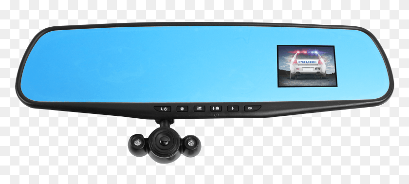 3111x1271 Turn Your Rear View Mirror Into A Dash Cam Instantly Mirror Cam, Monitor, Screen, Electronics HD PNG Download