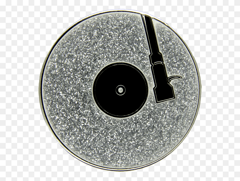 574x573 Turntable Pin Silver Glitter Circle, Disk, Electronics, Dvd HD PNG Download