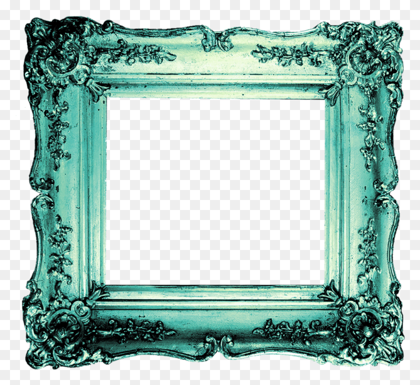 1011x921 Turquoise Frame Free Marcos Para Fotos Caballeros, Gate, Mirror, Window HD PNG Download