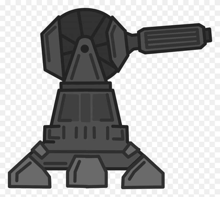 6469x5726 Turrets And Drones, Weapon, Weaponry, Telescope HD PNG Download