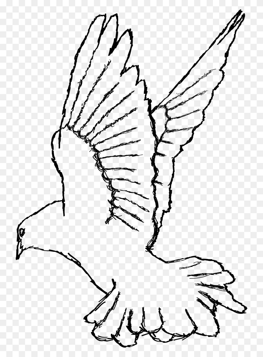 740x1079 Turtle Dove Clipart Small Dove White Dove Drawing, Gray, World Of Warcraft HD PNG Download