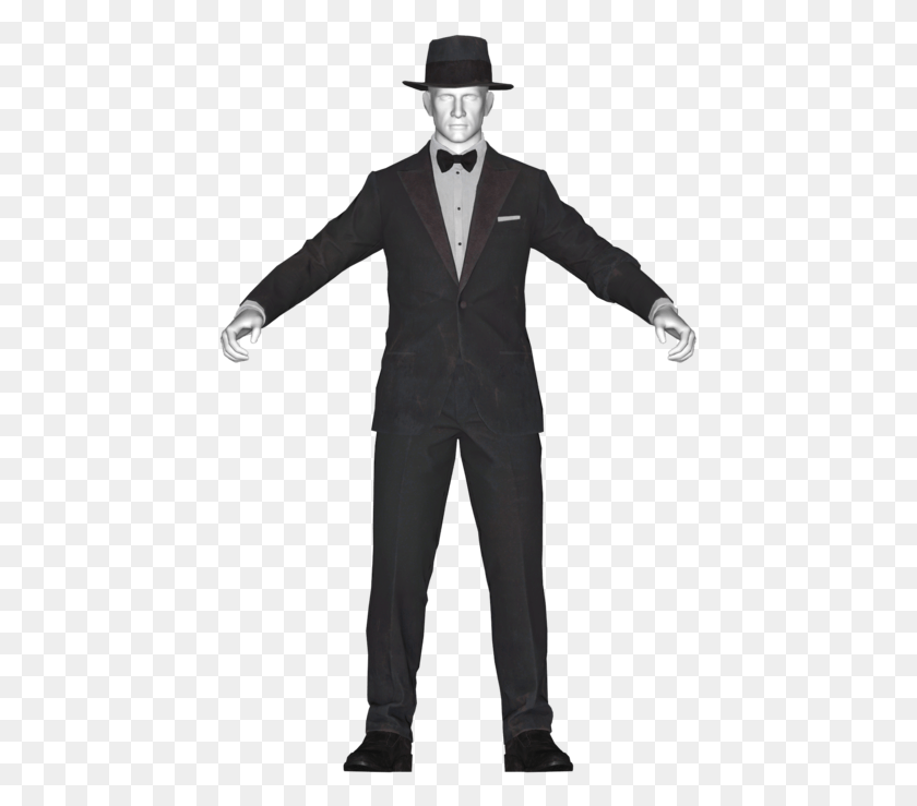 439x679 Tuxedo Fallout 76 Black Suit, Overcoat, Coat, Clothing HD PNG Download