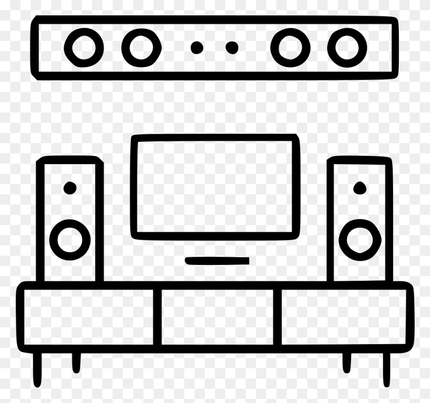 981x916 Tv Flat Screen Home Theater Stereo Multimedia Comments Home Theater Icon, Monitor, Electronics, Display HD PNG Download