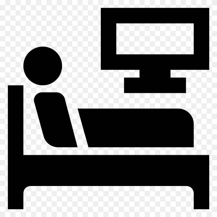 1577x1577 Tv Icon Free Clipart Person In Bed, Gray, World Of Warcraft HD PNG Download