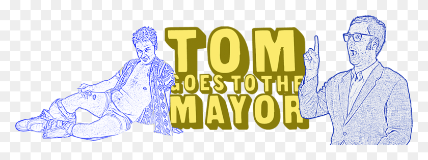 1165x381 Tv Ma Tom Goes To The Mayor Tom Peters Adult Swim, Person, Text, Clothing HD PNG Download
