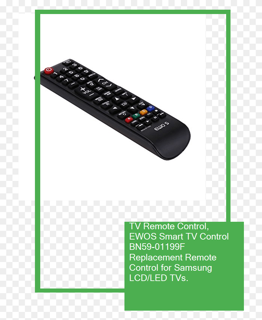 724x966 Tv Remote Control Ewos Smart Tv Control Bn59 01199f Electronics, Remote Control HD PNG Download