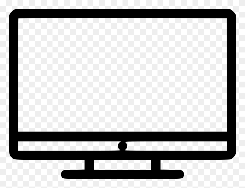 980x736 Tv Set Comments Led Tv Clipart Black And White, Screen, Electronics, Monitor HD PNG Download