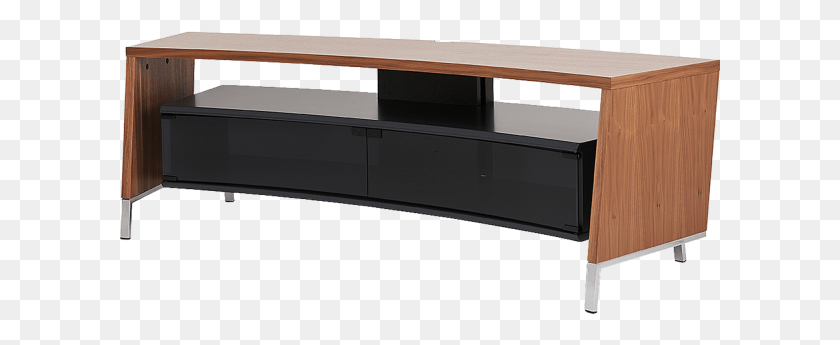 601x285 Tv Stand For 65 Inch Tv With Stylish Off The Wall Curve Coffee Table, Furniture, Sideboard, Coffee Table HD PNG Download