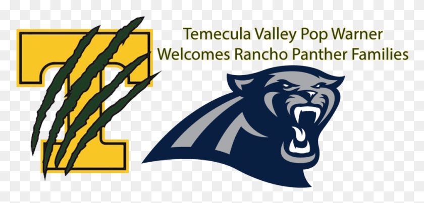 941x415 Tvpw Welcomes Rancho Panther Players And Families Temecula Carolina Panthers Concept Logo, Statue, Sculpture HD PNG Download