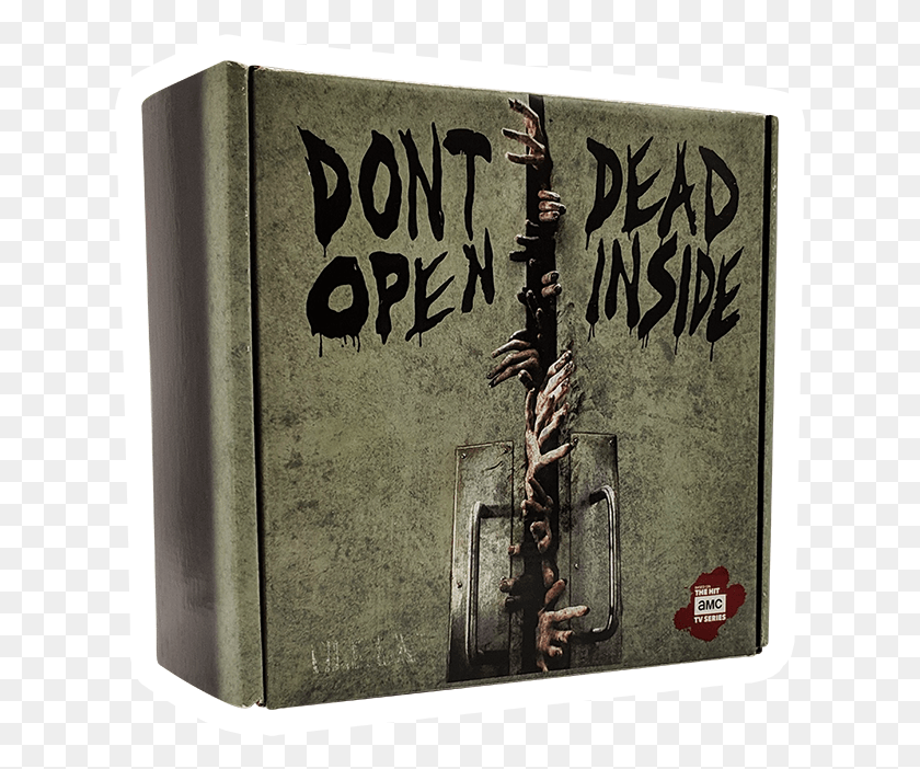 631x642 Descargar Png Twd Supply Drop First Box Walking Dead Stencil Zombie, Libro, Texto Hd Png