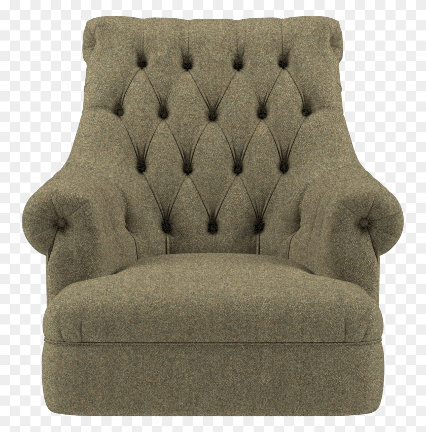 755x792 Tweed Kelp Full Club Chair, Furniture, Armchair HD PNG Download