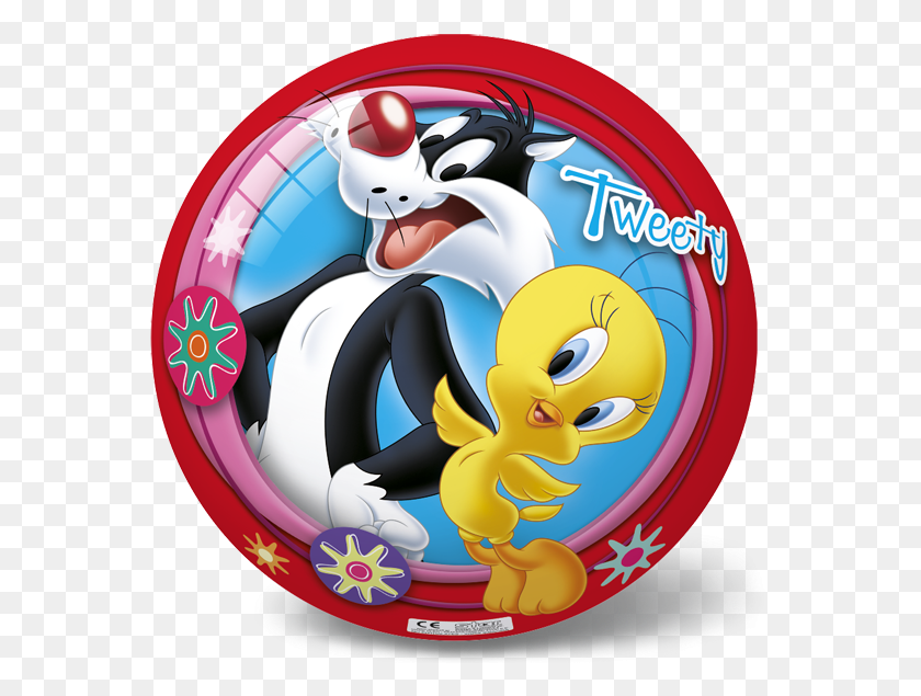 567x575 Tweety Ball Cartoon, Label, Text, Logo HD PNG Download