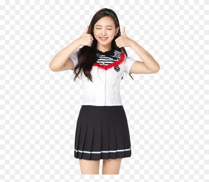 450x670 Twice Nayeon Nayeon In School Uniform, Skirt, Clothing, Apparel HD PNG Download
