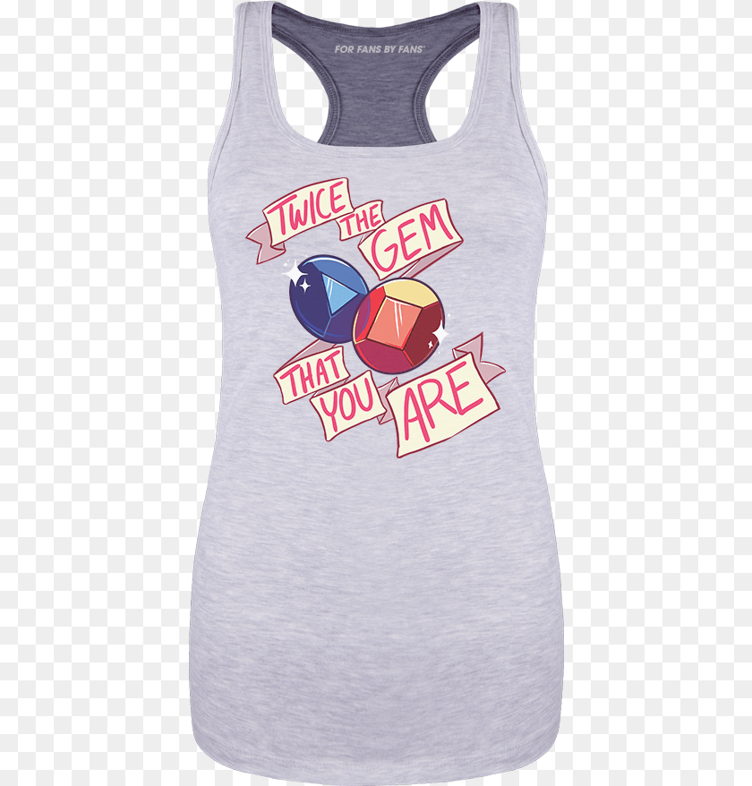 Twice The Gem That You Are, Clothing, Tank Top Sticker PNG