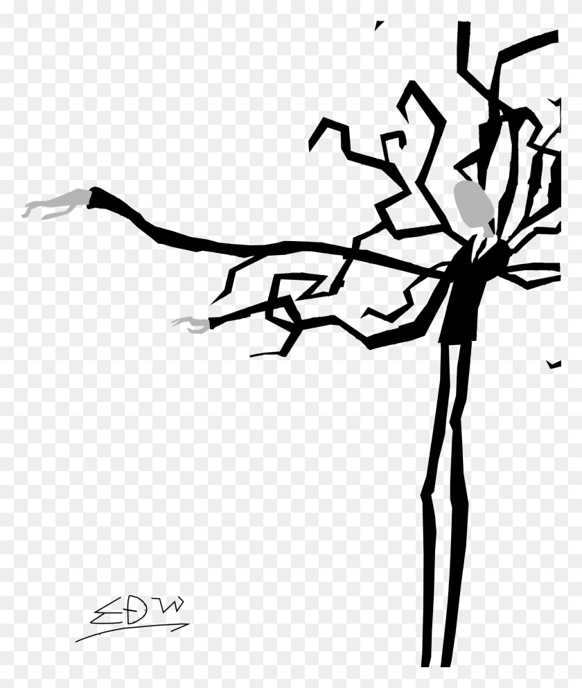 1932x2312 Twig Drawing Изобразительное Искусство M02Csf Силуэтный Рисунок, Самолет, Самолет, Транспортное Средство Hd Png Скачать