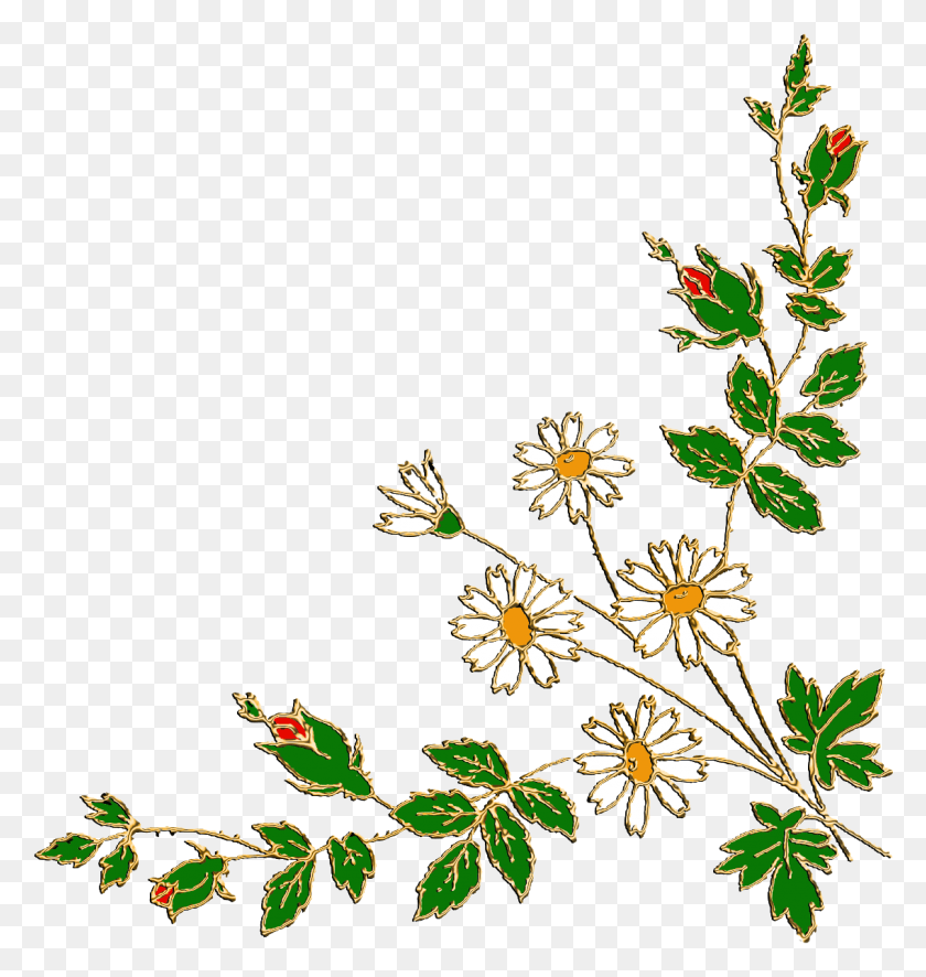 1134x1202 Descargar Png Ramita De Diseño Floral Hoja Planta Tallo Clip Art, Flor, Flor, Patrón Hd Png