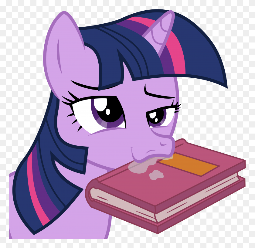 5743x5578 Twilight Likes Books My Little Pony Twilight Books, Graphics, Text HD PNG Download
