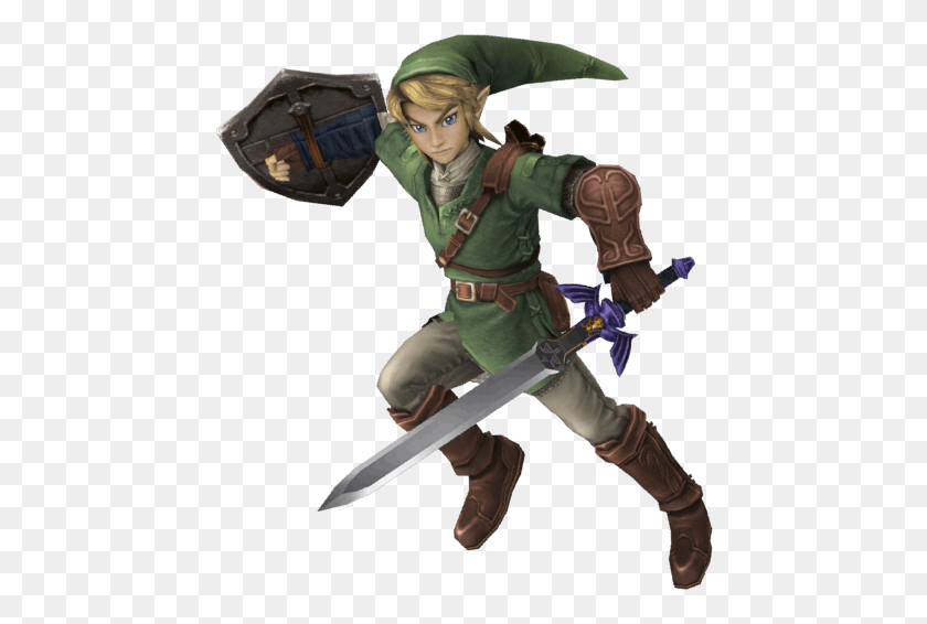 452x506 Twilight Princess Link Using The Pose From One Of The Twilight Princess Link Render, Person, Human, Legend Of Zelda HD PNG Download