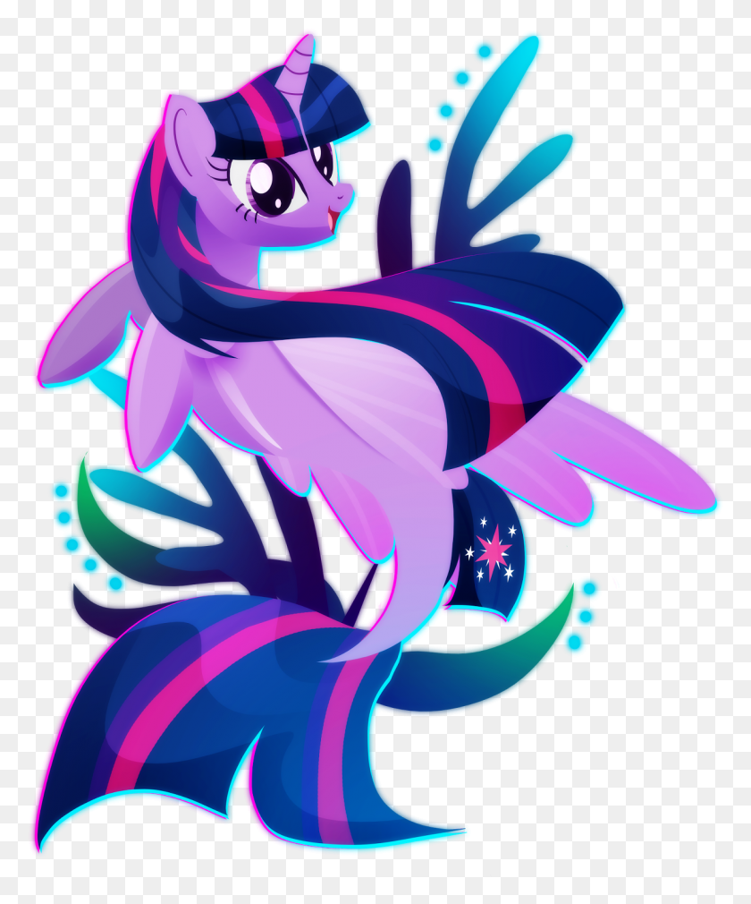 1233x1502 Descargar Png Twilight Sparkle Seapony Sea Pony Twilight Sparkle, Gráficos, Púrpura Hd Png