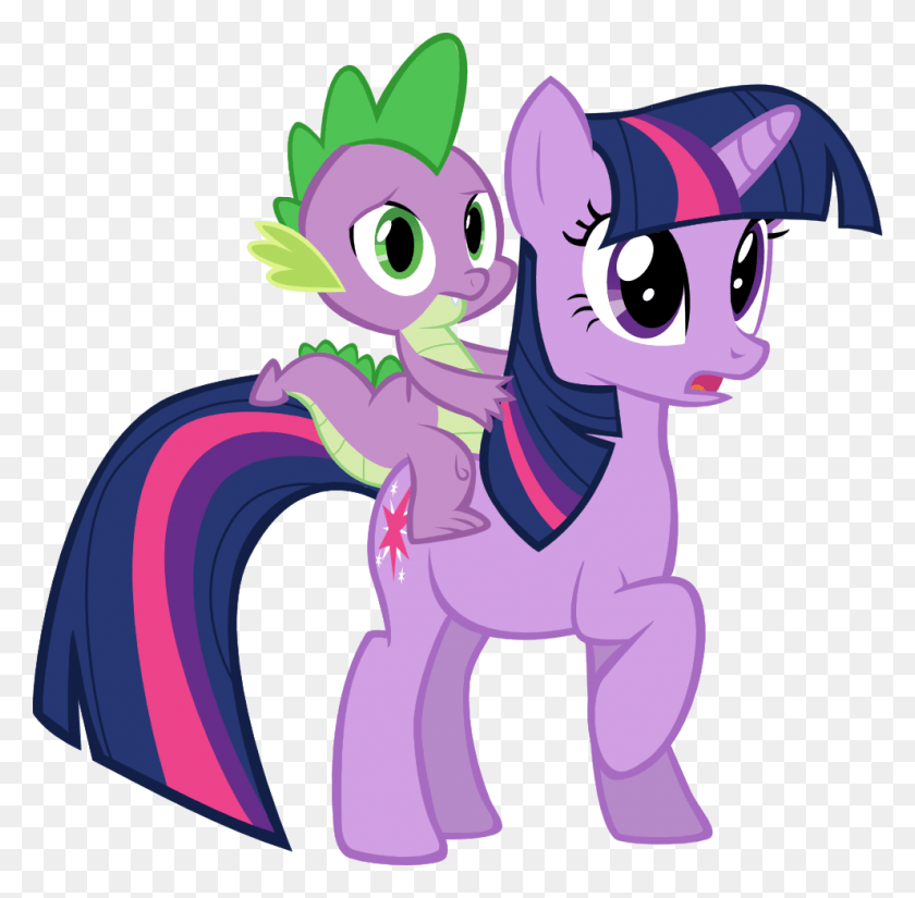 991x973 Twilight Vector Mlp Spike My Little Pony Spike And Twilight, Graphics, Purple HD PNG Download