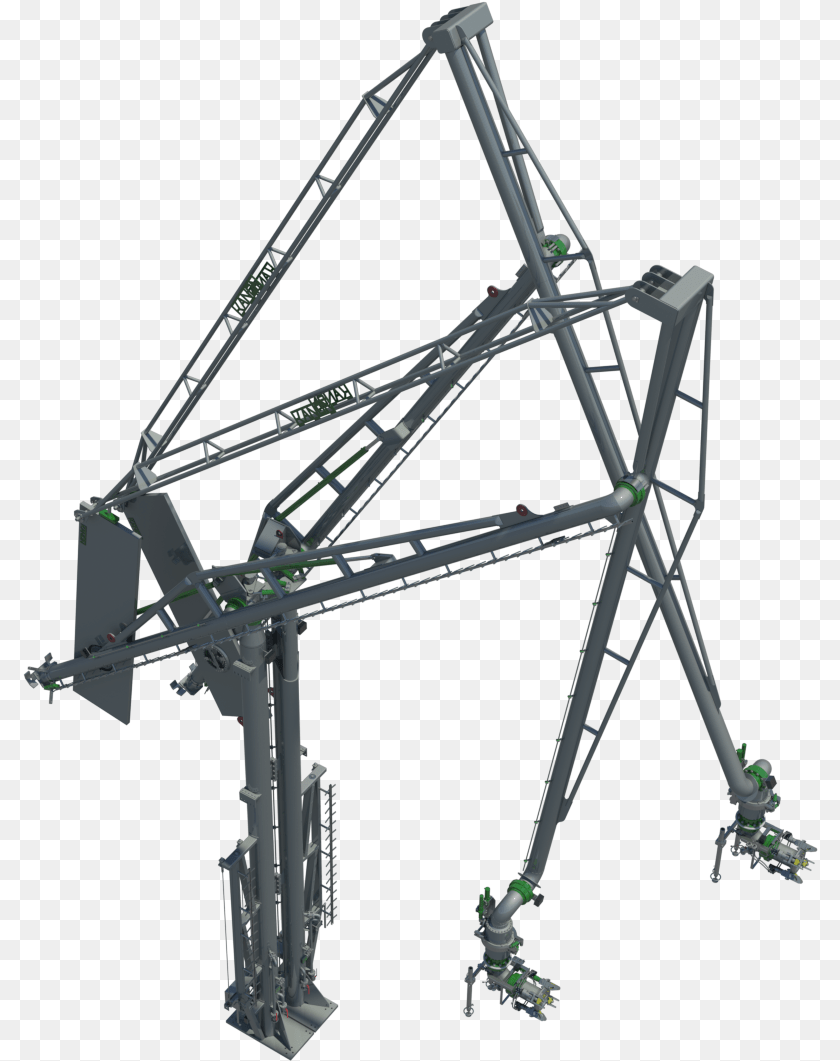 Twin Marine Loading Arm Kanon Marine Loading Arm, Construction, Construction Crane, Bulldozer, Machine Transparent PNG