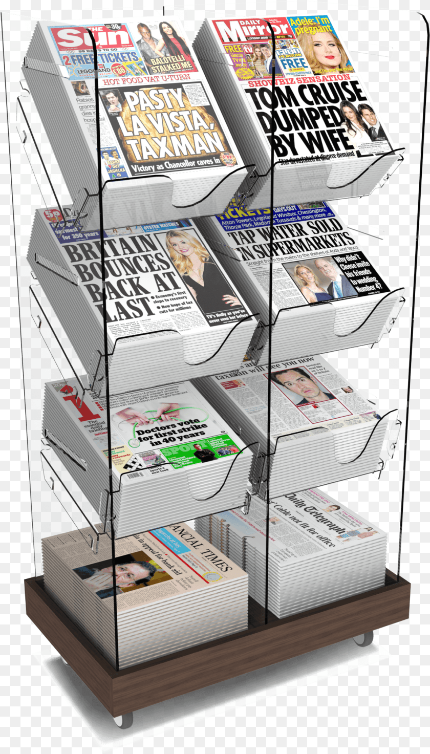 1159x2033 Twin News Tower Newspaper, Adult, Female, Person, Publication Transparent PNG