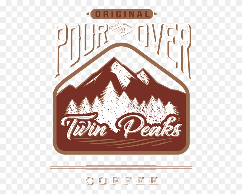 496x614 Twin Peaks Coffee Illustration, Label, Text, Poster HD PNG Download