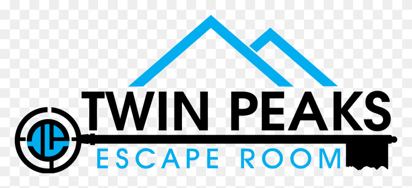 1400x582 Twin Peaks Escape Room Triángulo, Texto, Etiqueta, Símbolo Hd Png