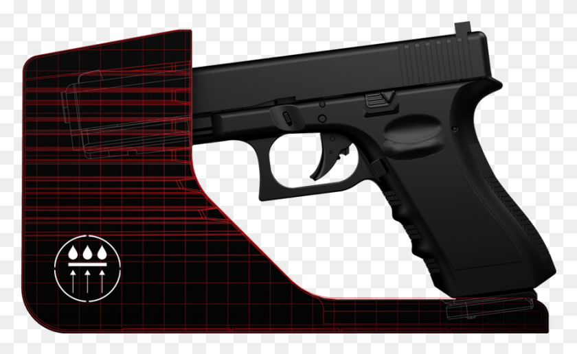 874x511 Twin Pistol Rack Firearm, Handgun, Gun, Weapon HD PNG Download
