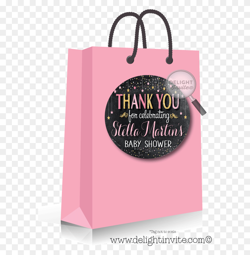 585x796 Twinkle Twinkle Little Star Baby Shower Sticker Tags Paper Bag, Shopping Bag, Tote Bag Descargar Hd Png