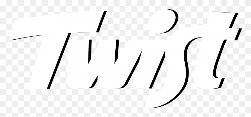 2331x997 Twist Logo Caligrafía En Blanco Y Negro, Stencil, Símbolo, Hacha Hd Png