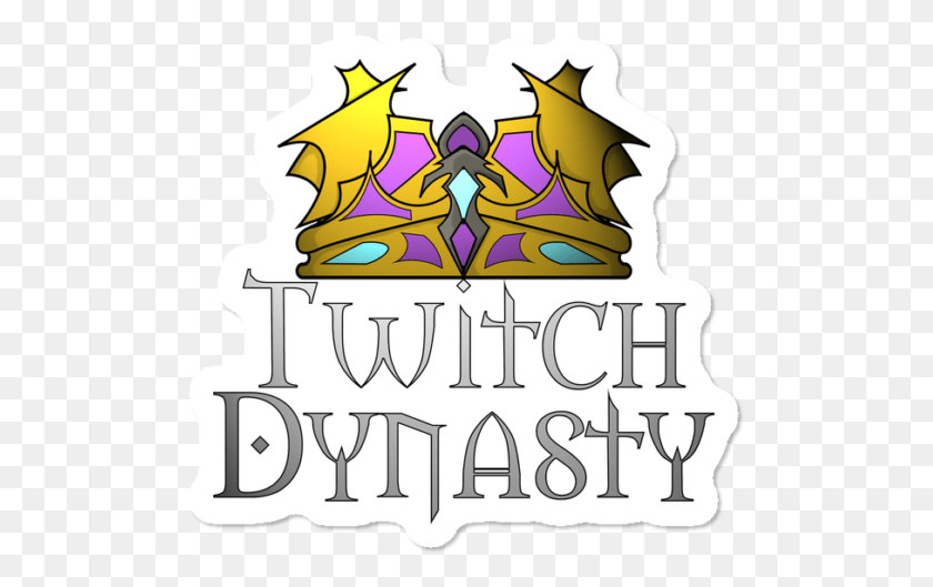 502x469 Twitch Dynasty Sticker Illustration, Text, Symbol, Star Symbol HD PNG Download