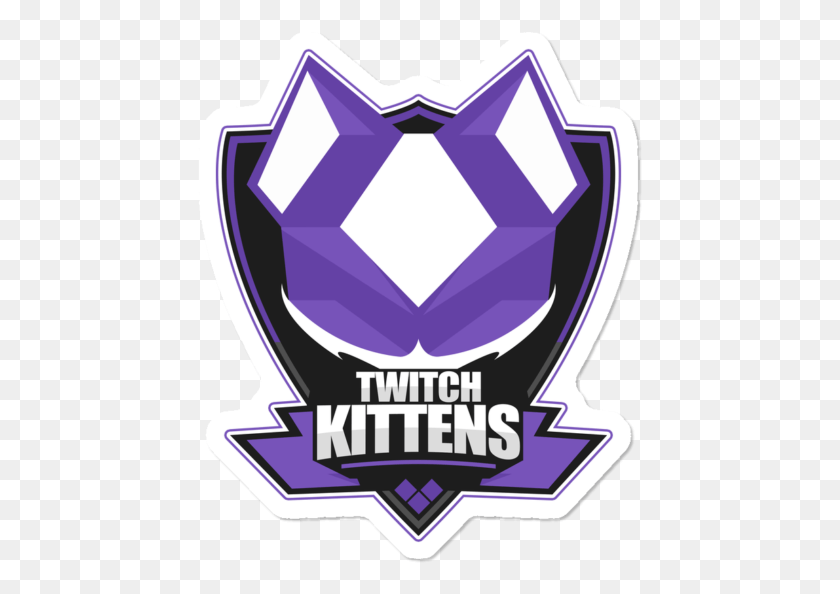 446x534 Логотип Twitch Kittens, Фиолетовый, Растение, Текст Hd Png Скачать