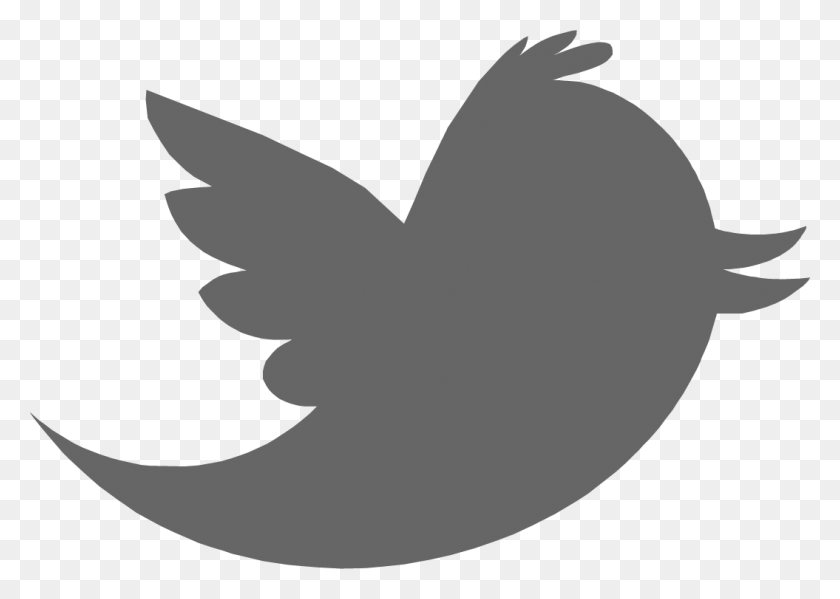 1055x730 Twitter Серый Старый Логотип Twitter, Птица, Животное, Символ Hd Png Скачать