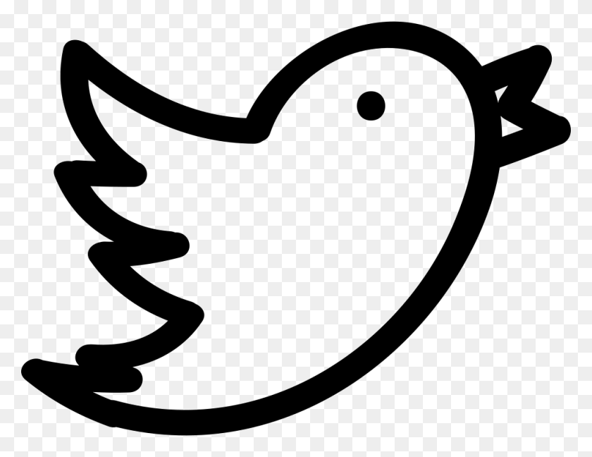 980x740 Twitter Рисованный Логотип Комментарии Twitter Логотип Рисованной, Трафарет, Этикетка, Текст Hd Png Скачать