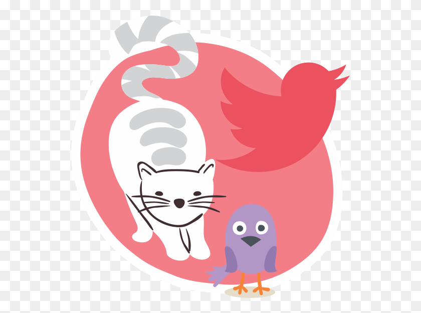 559x564 Twitter Illustration, Label, Text, Cat HD PNG Download