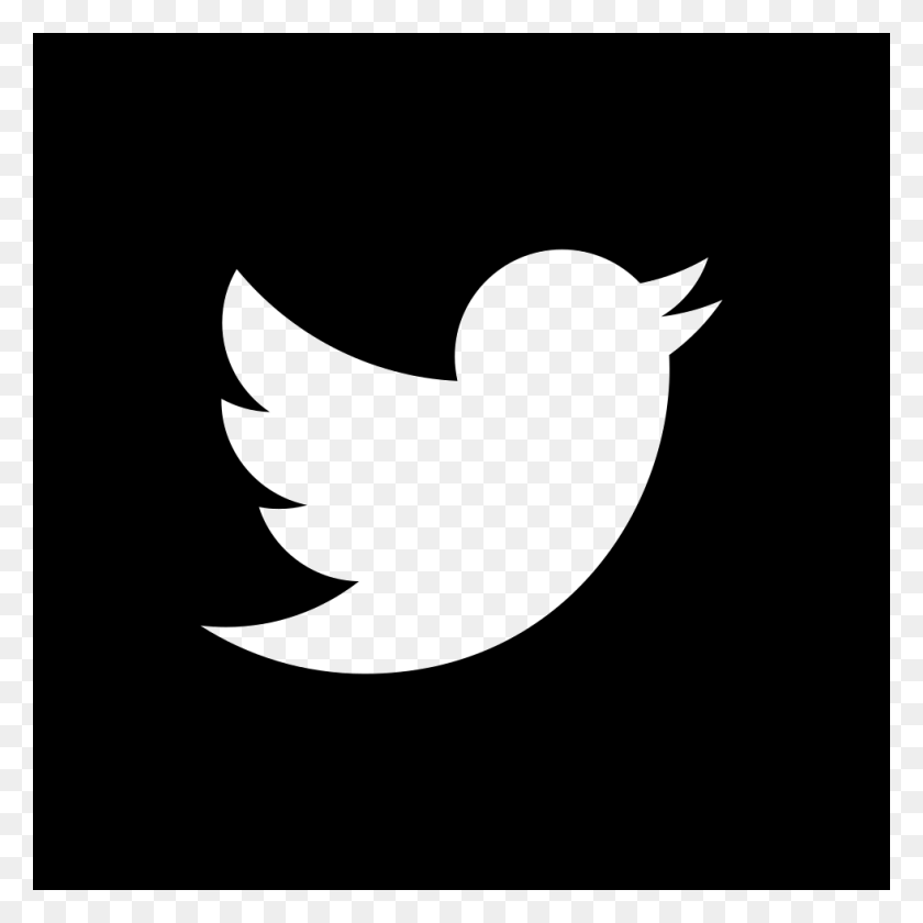 980x980 Descargar Png Twitter Square Logo Comments Icono De Twitter Blanco Transparente, Stencil, Símbolo Hd Png