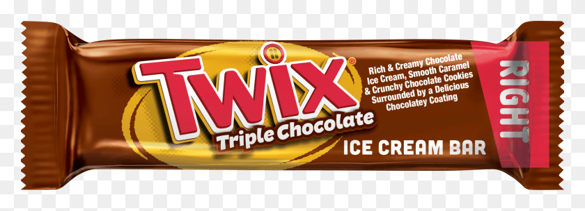 1838x575 Twix Triple Chocolate Ice Cream Right Side Twix, Label, Text, Food HD PNG Download