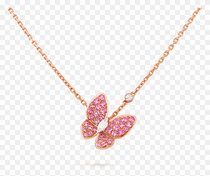 2962x2446 Two Butterfly Pendant Two Butterfly Pendant Van Cleef And Arpels, Necklace, Jewelry, Accessories HD PNG Download